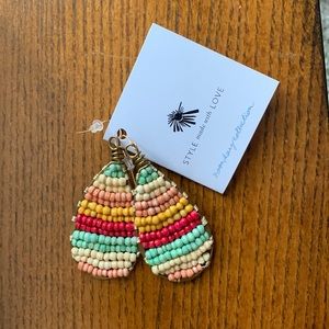 Noonday Collection colorful beaded earrings